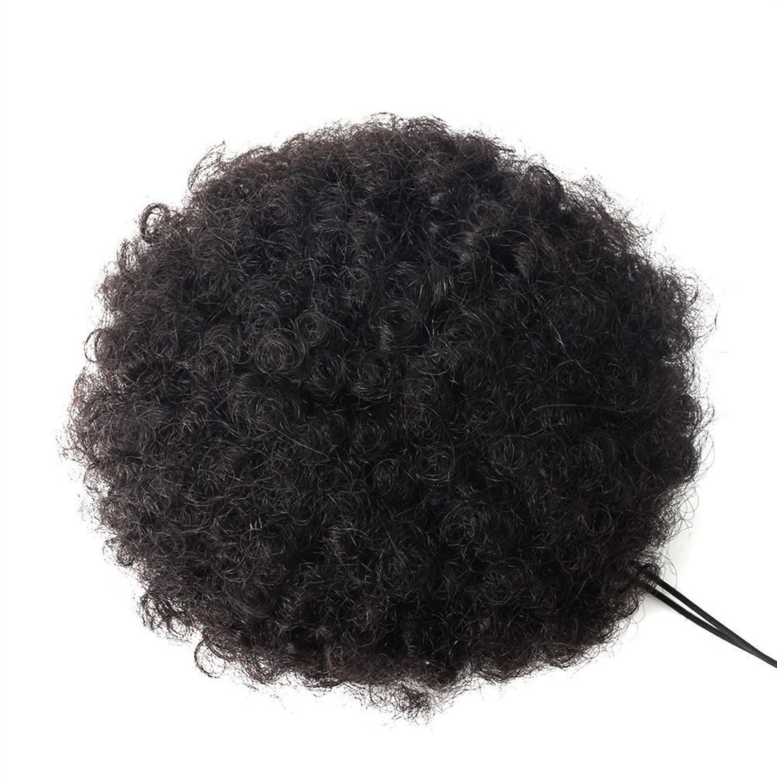 Umani Chignon Capelli Afro crespo ricci coda di cavallo chignon soffio coulisse coda di cavallo naturale nero brasiliano remy clip di capelli umani in chignon ricci estensioni dei capelli chignon Cape