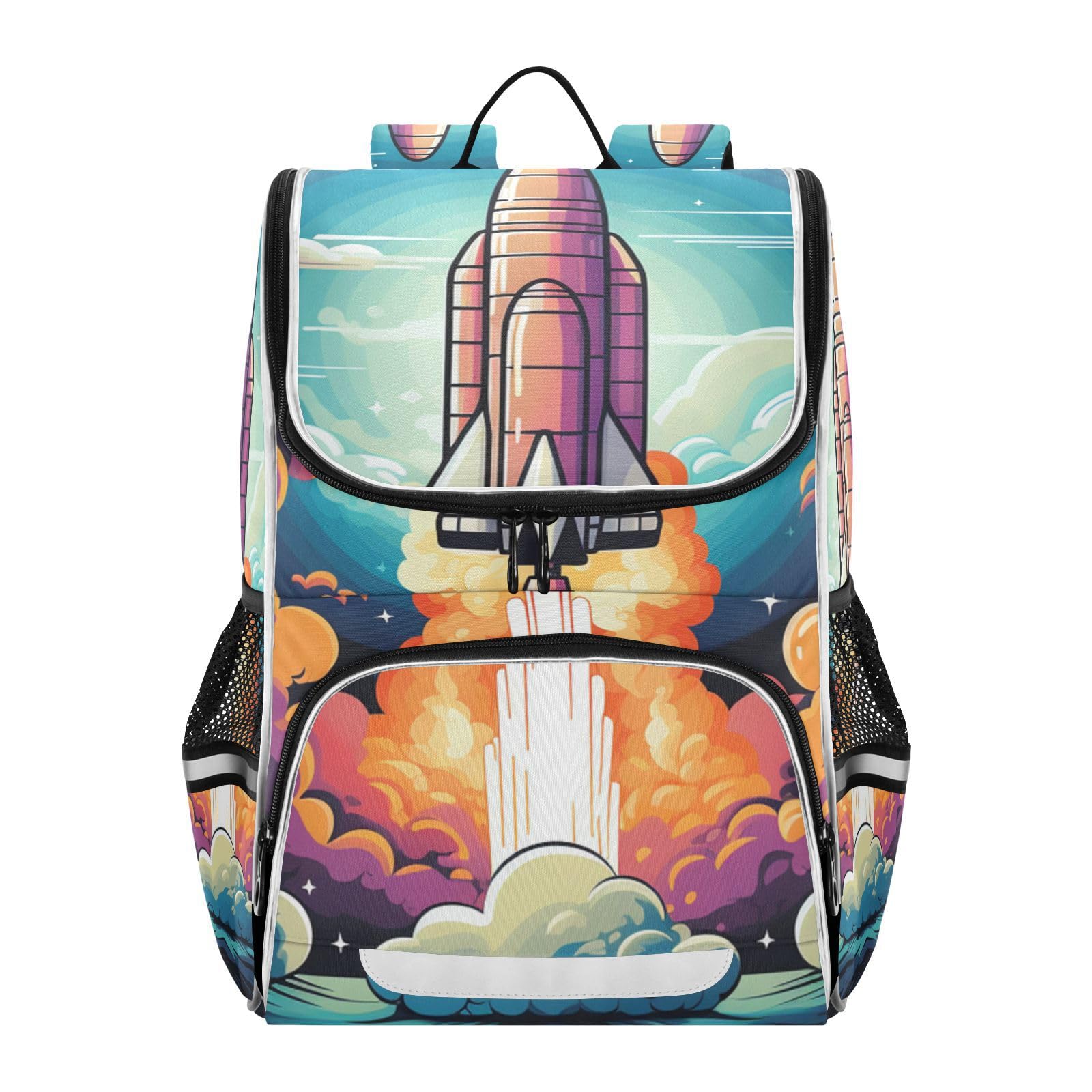 Mochila infantil de cohete espacial para el colegio y viajes escolares de niños 8