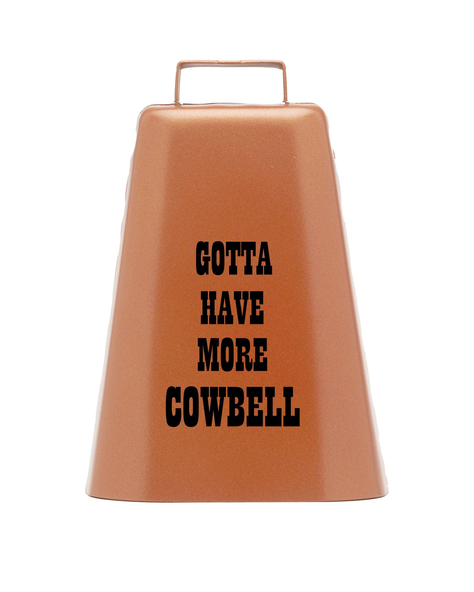 Bevin Bells "Gotta Have More Cowbell" (Xl) | Kentucky Cow Bell W/ Copper Color | Made From Steel | Loud Noise Makers W/ Handle | Cheer On Or Wake Up Your Teenager | Made In Ct, Usa