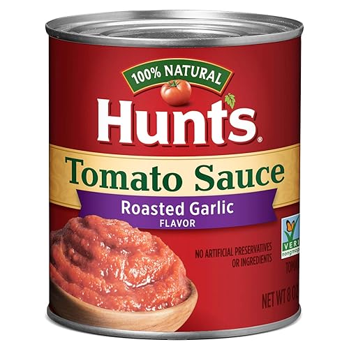 Hunt's Salsa de tomate con ajo asado, apto para dieta cetogénica, 8 onzas
