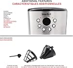 Cafetière à goutte programmable Starfrit - 12 tasses - Affichage LCF - Design en acier inoxydable