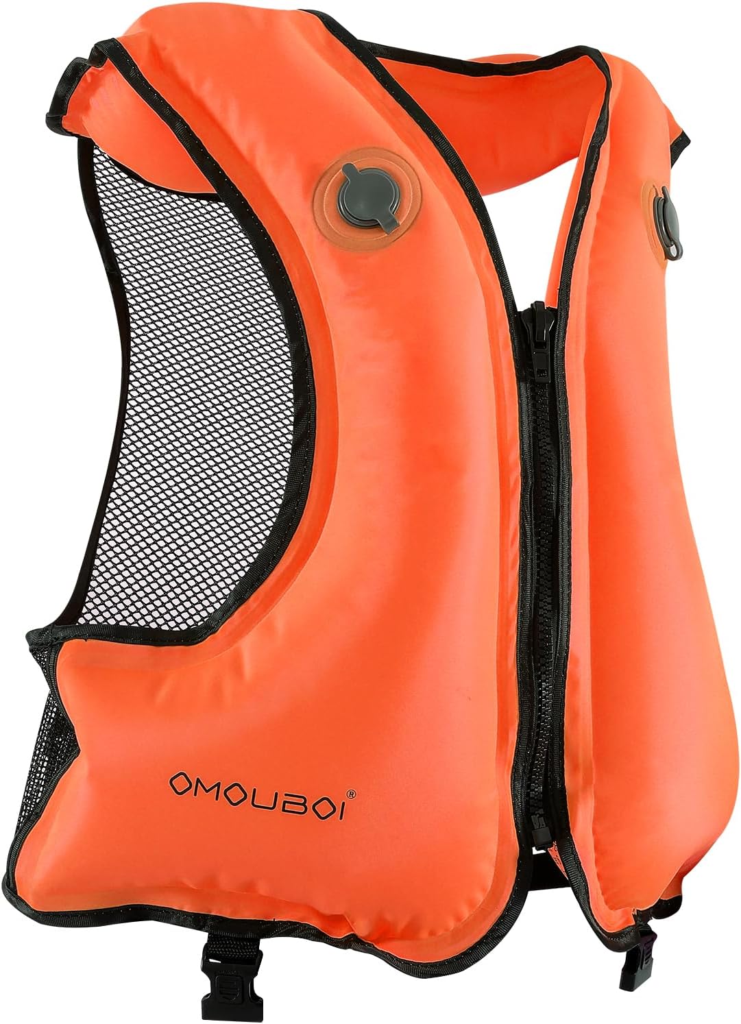 Dual-Chamber Inflatable Buoyancy Jacket Adjustable Flotation Aid for Adults High Visibility Design for Swimming Fishing Water Activities