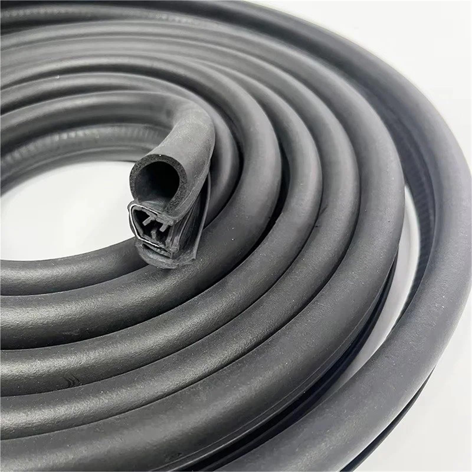 Frvvpl 1 Meter Car Door Seal Strip Rubber Car Door Rubber Seal Weatherstrip Steel Belt Weatherstripping Soundproof Waterproof Kit Strip Edge Trim(1 Meter)