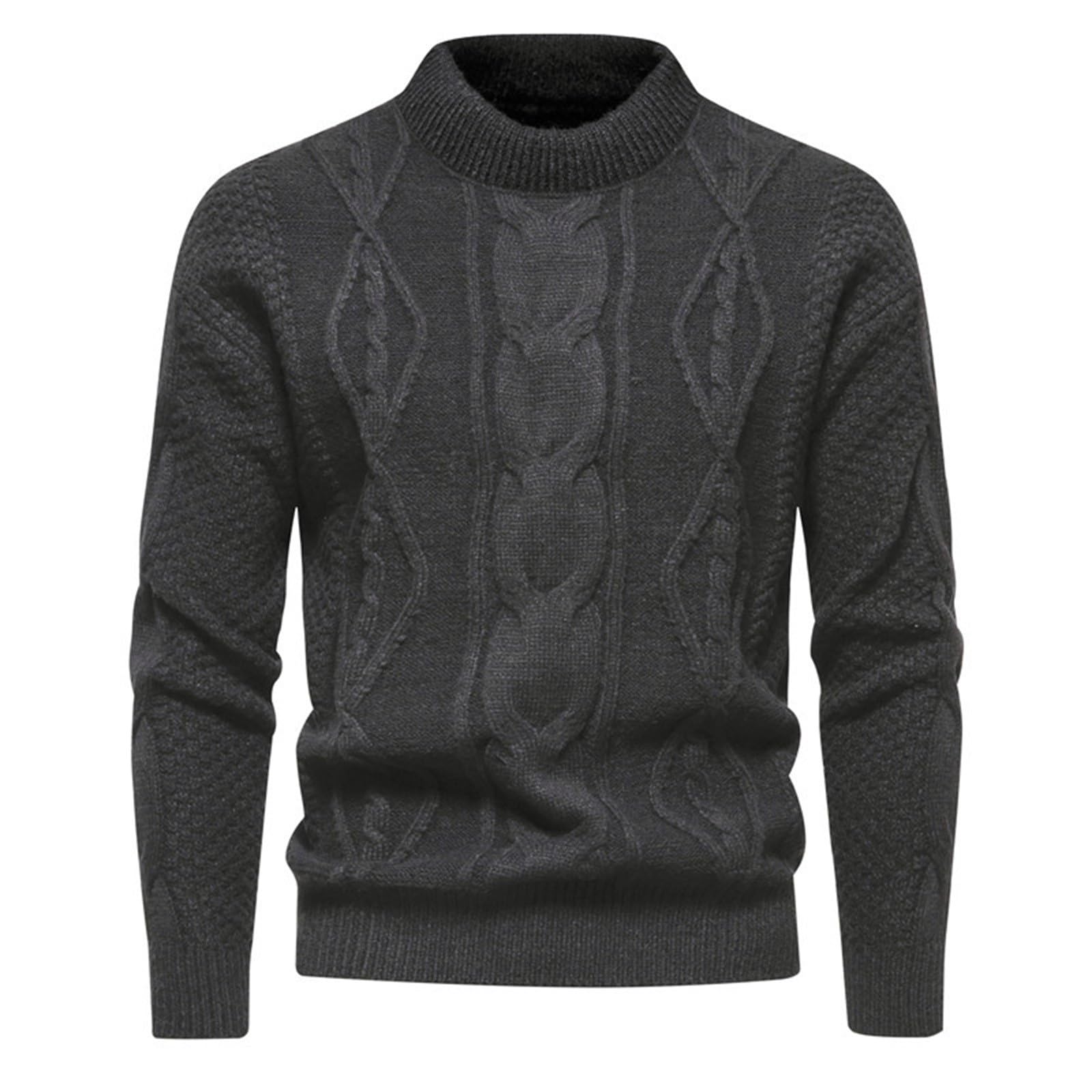 Maglione Dolcevita Leggero da Uomo Manica Lunga Felpato Collo Alto Pullover Dolcevita Maglione Slim Fit Cashmere Pesante Maglia Termica Pullover Elegante Maglioni Collo Alto Uomo