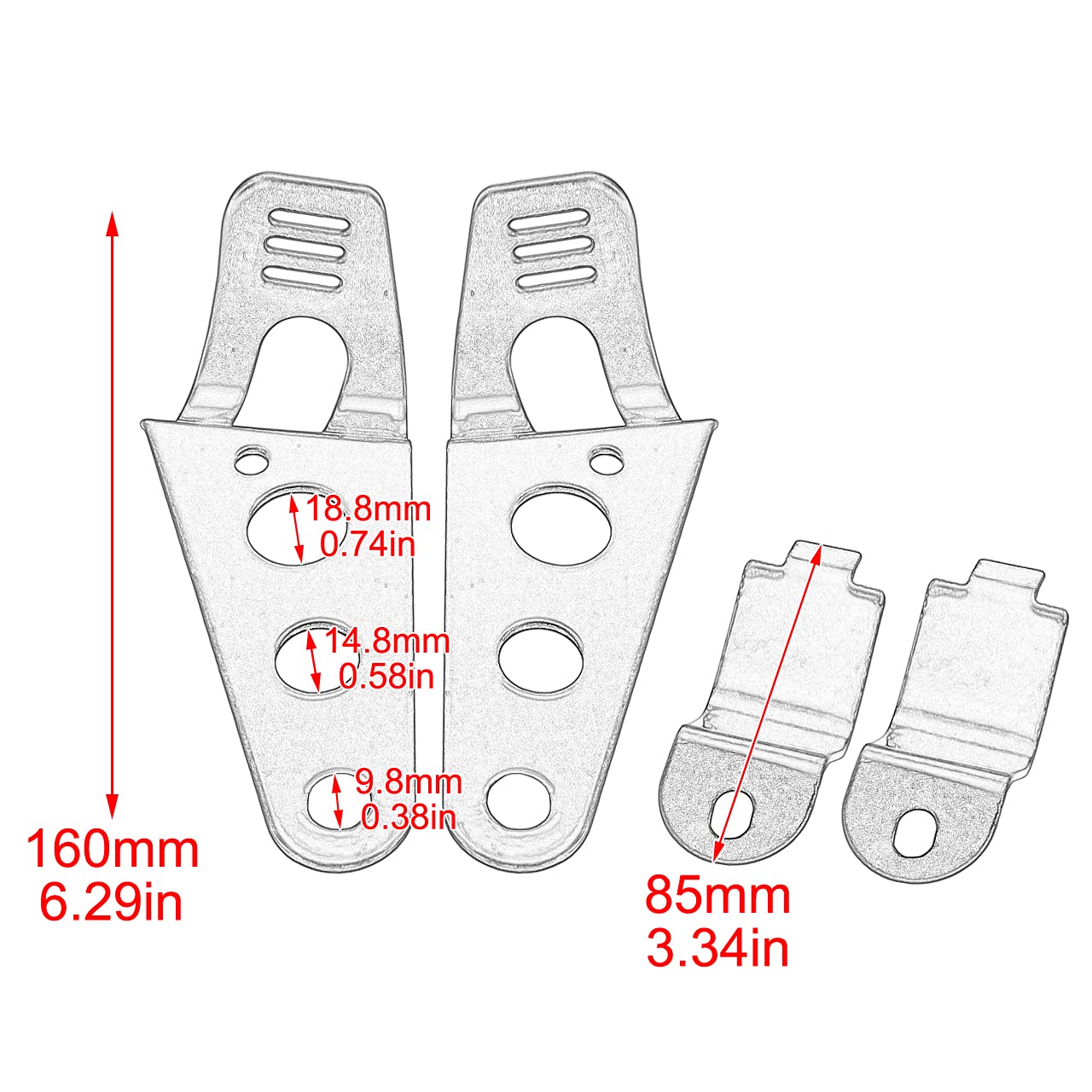Headlight Mount Bracket Fork Ear Motorcycle Fit For 35mm-43mm Fork - View #10