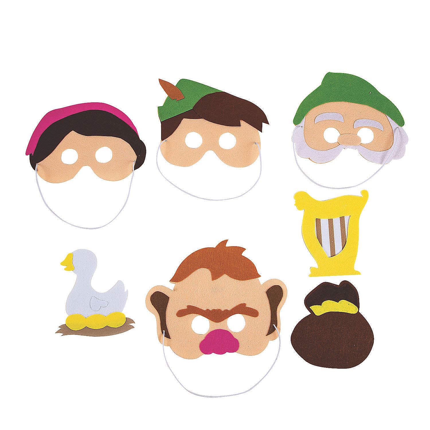 Fun Express Jack & The Beanstalk Masks - Apparel Accessories - 7 Pieces