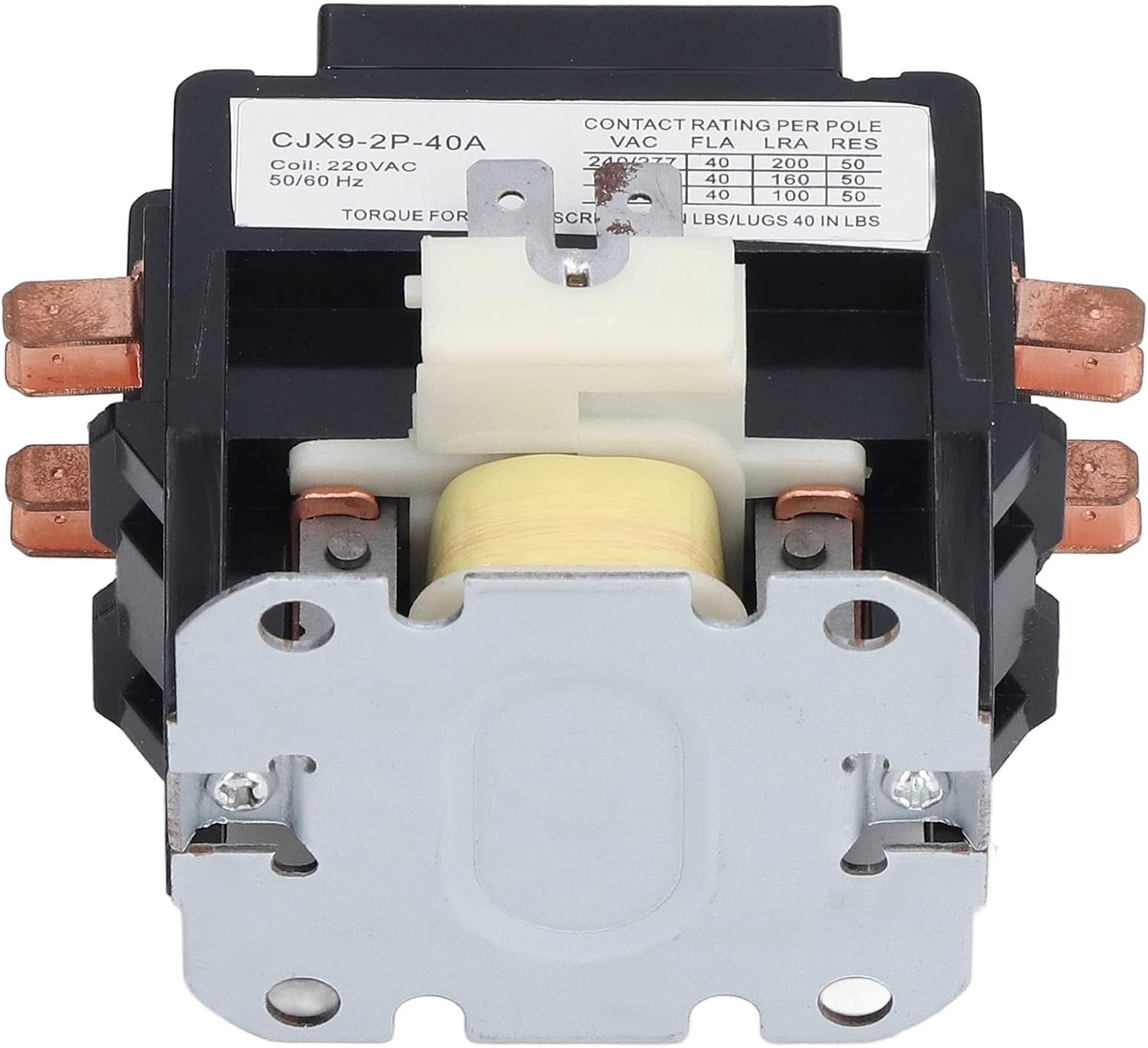 AC Contactor, DIN Rail Enclosed Coils Plastic Motor Contactors 50/60Hz