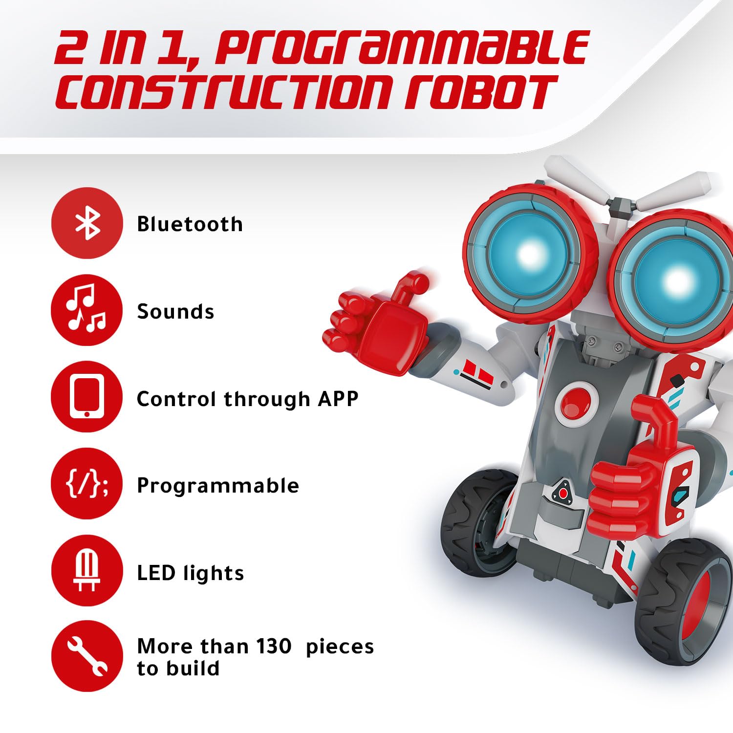 Xtrem Bots - Sam | Roboter Kinder ab 8 Jahre | Roboter Spielzeug | Robot Programmierbar Kinder 200 Aktionen | Robots Spielzeug | Geschenk Junge 8 Jahre