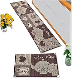 Tapetes Lancer Jogo De Tapete Para Cozinha Kit 3 Peças Antiderrapante Sisal Facil Limpar