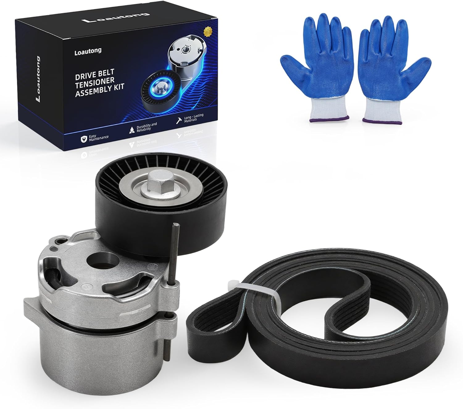 Belt Tensioner Serpentine Belt Kit for Subaru WRX H4 2.0L 2015-2019, for Forester H4 2.0L 2014-2018, 39359, 23769AA040, 23769AA05A, 49845, 89701, 999615, 999615A