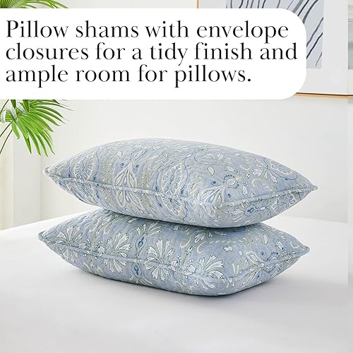 Miniatura 6 de Southshore Fine Living, Inc. - Juego de edredón boho, liviano, de 3 piezas, con 2 fundas de almohada a juego, tamaño KingCalifornia King, estampado