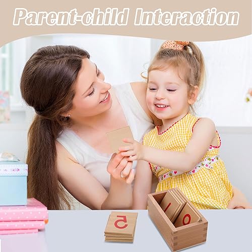 Miniatura 5 de Montessori Matemáticas Materiales Numerales Tarjetas para Preescolar Herramienta de Aprendizaje Temprano
