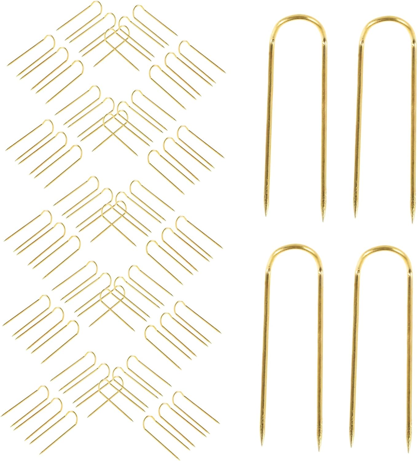 LOLIPPYY 100pcs U-Shaped Sewing Needles for Embroidery and Upholstery Projects Curved for Crafts and Cross for Hand Sewing and Fixing