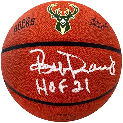 Bob Dandridge Signed Milwaukee Bucks Logo Wilson NBA Basketball wHOF'21 - Autographed Basketballs