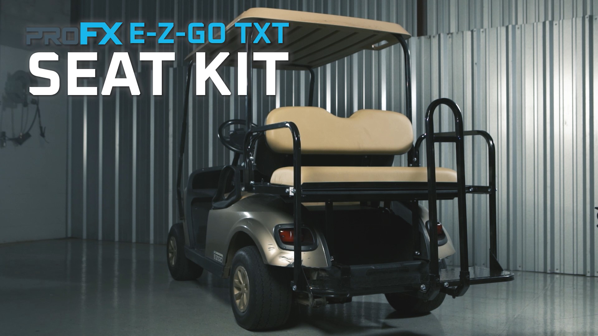 Amazon.com : ProFX Golf Cart Rear Flip Seat Kit with Grab Bar for