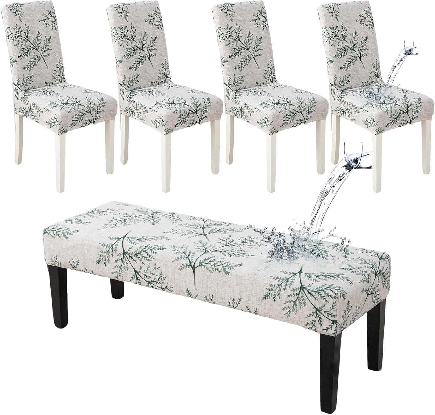 Dining Chair Covers Set - Parsons Chair Slipcover -20