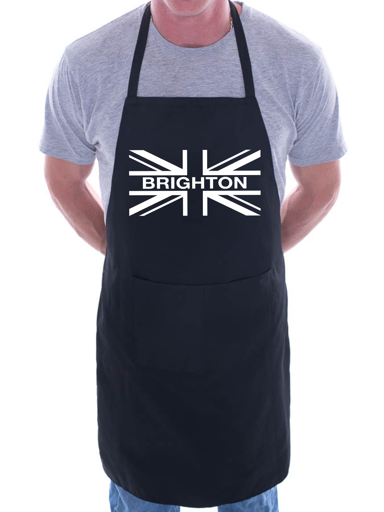 Print4U Brighton Proud to Be BBQ Cooking Funny Novelty Apron Black