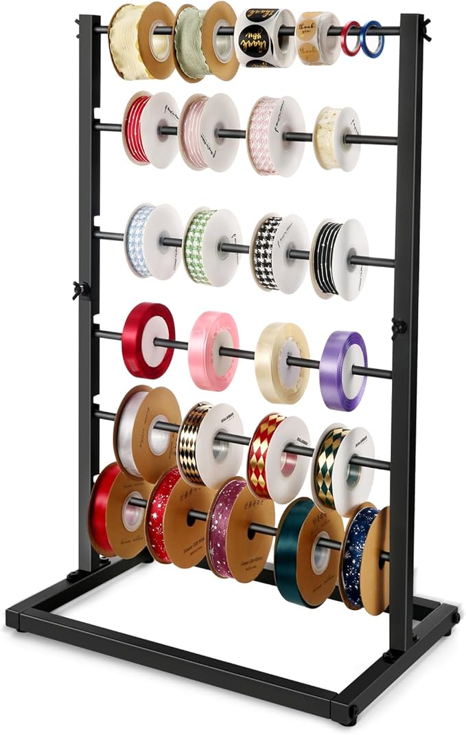 Amazon.com: 6 Tier Large Capacity Ribbon Storage Organizer Rack - Metal ...