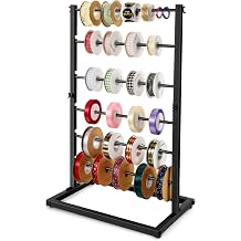 Aulin 6 Tier Large Capacity Ribbon Storage Organizer Rack - Metal Ribbon Spool Holder for Craft Ribbon Washi Tape Arts & Crafts Supplies, Ribbon Rack for Craft Room, Florist Arts Wrapping Black