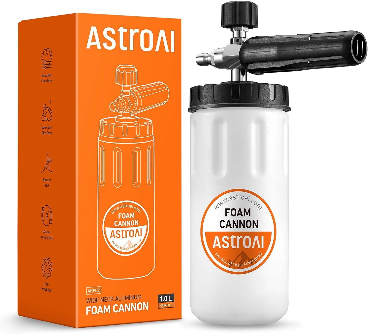 Amazon | AstroAI フォームキャノン 洗車用フォームガン 容量1L 1/4