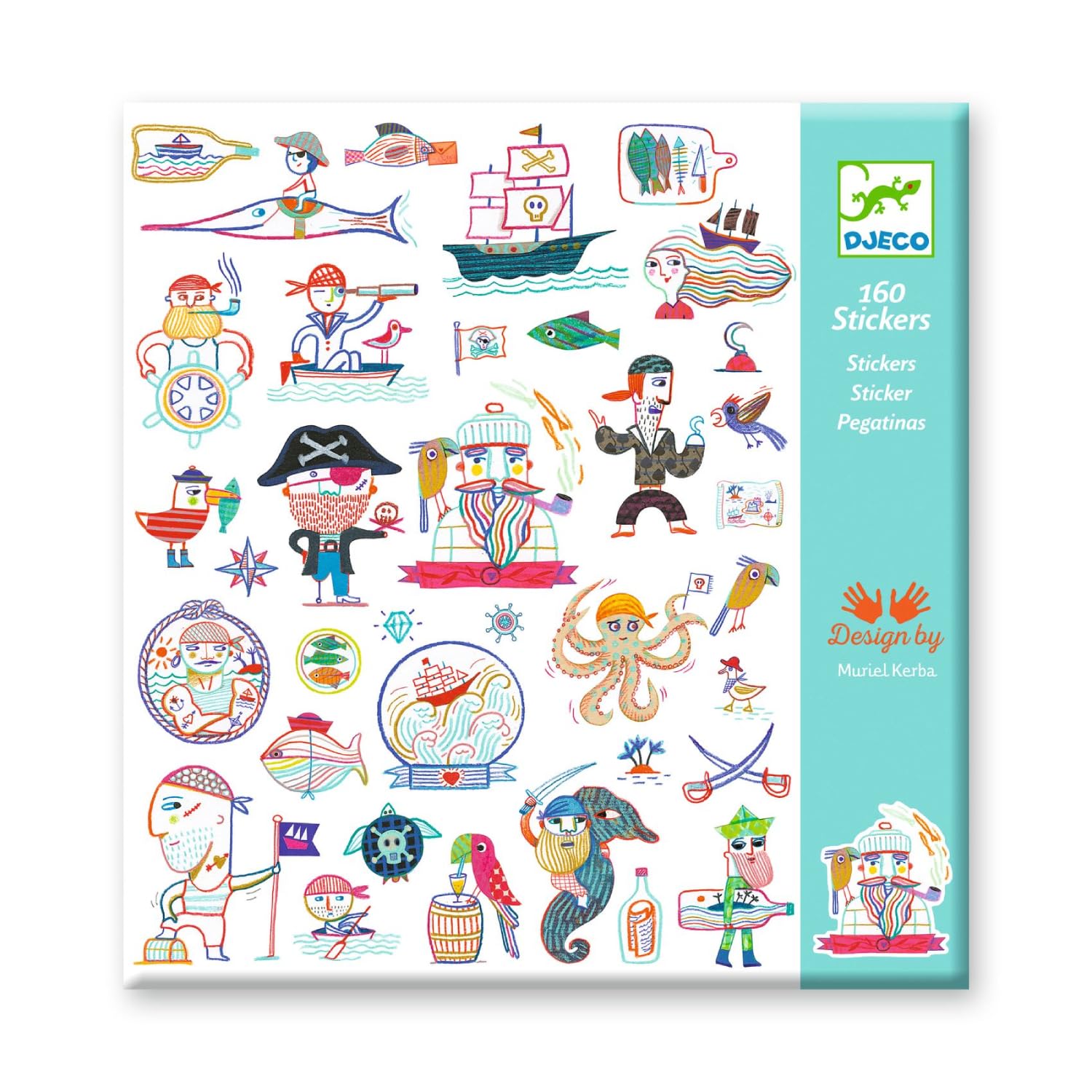 Djeco Multicolor Dj09316 Stickers Pirates Attack!
