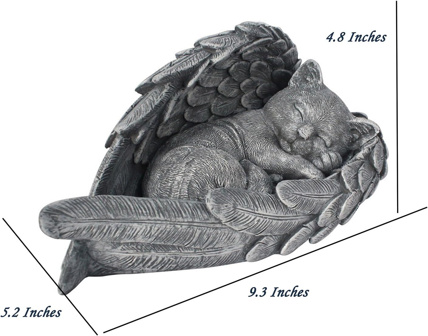 Personalized Angel Wings Dog Memorial Stone,Custom Outdoor Tombstone to Commemorate Our Lost Fur Baby,Dog Memorial Statue Engraved with Pet Name,Pet Dog Headstone Memorial Gift Garden Stone
