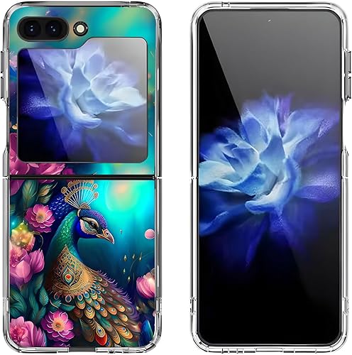 Miniatura 14 de Carcasa rígida para Samsung Galaxy Z Flip 5, funda protectora rígida a prueba de golpes para Samsung Galaxy Z Flip 5, diseño de mandala morado