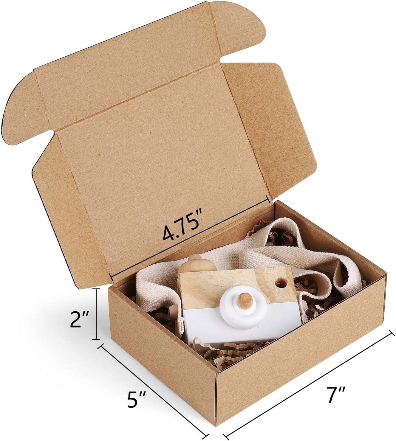 eupako 7x5x2 shipping boxes small corrugated cardboard box - 25 pack brown mailing boxes for packaging small business, mailer box 7x5x2 inches brown