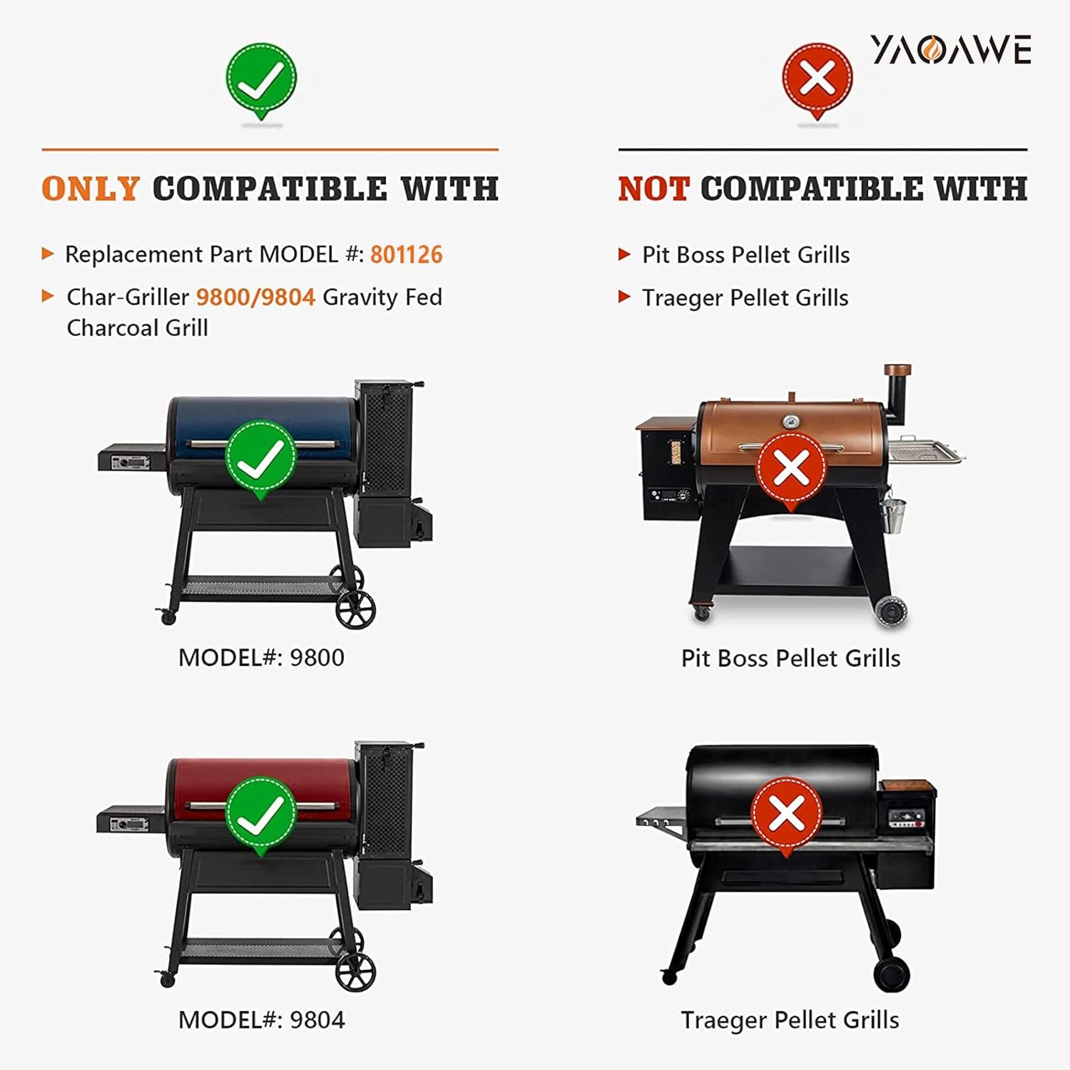Heat Sensor Replacement & Upgraded Precision Control Fan Replacement for Char-Griller Gravity Fed 980 Charcoal Grill