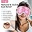 NEWGO Cooling Gel Cold Eye Mask for Puffy Eyes, Reusable Ice Pack with Soft Plush Backing for Dark Circles, Migraine, Stress Relief - Pink
