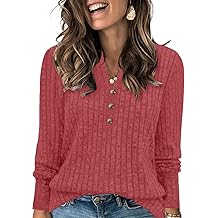 大码上衣女式长袖 V 领纽扣羽绒衬衫休闲宽松束腰外衣秋冬服装 L-4XL