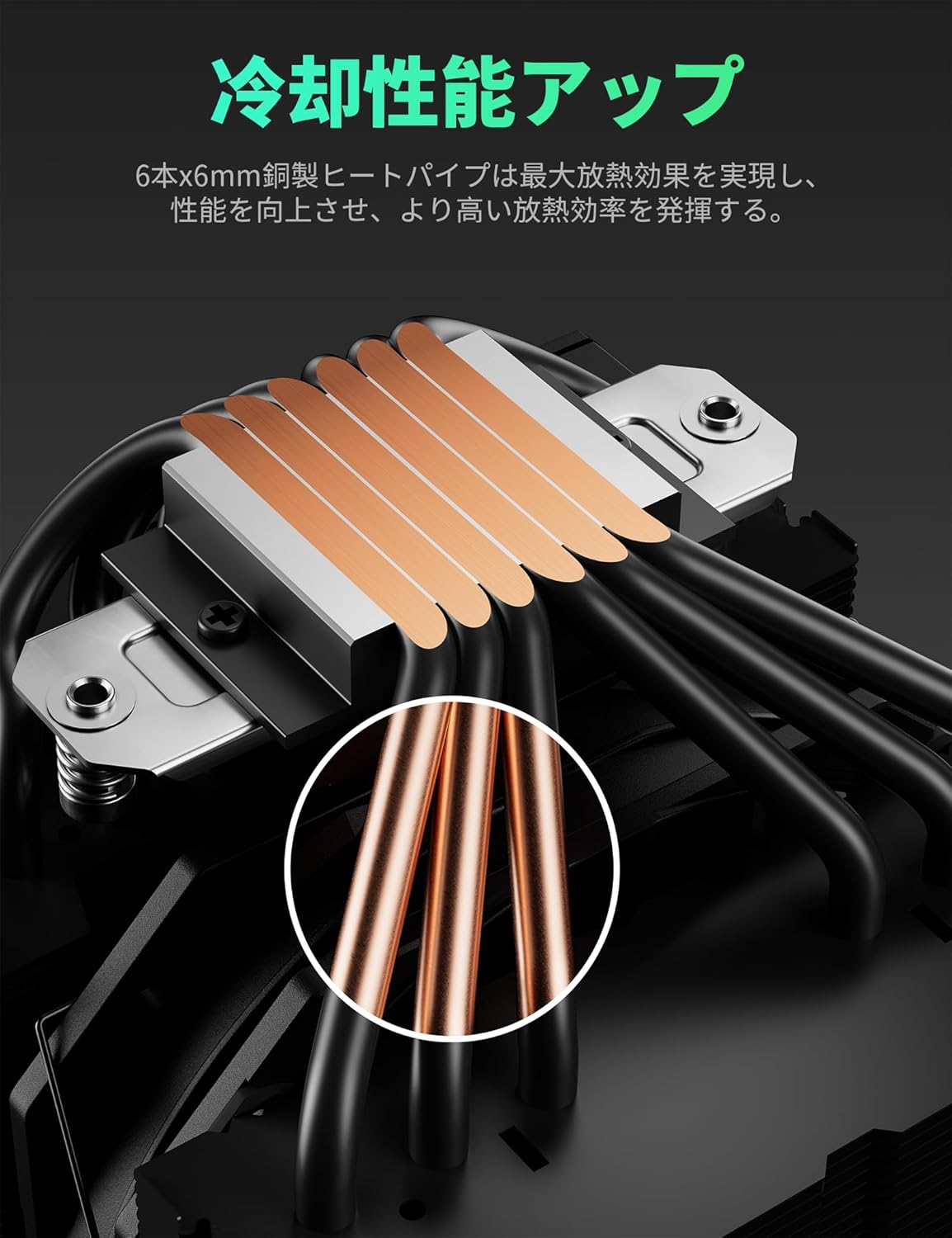 Novonest cpuクーラー 高性能デュアルタワー CPUクーラー 空冷 6本の銅製ヒートパイプ