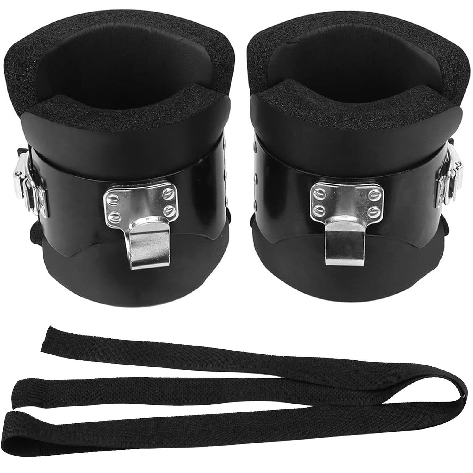 220.5lb Inversion Boots, Anti Gravity Boots for Hang Upside Down, Upside Down Shoes for Pressure Relief with 30MM Comfortable Foam Padding and Locking Clips, 7.9X5.5IN-image-36