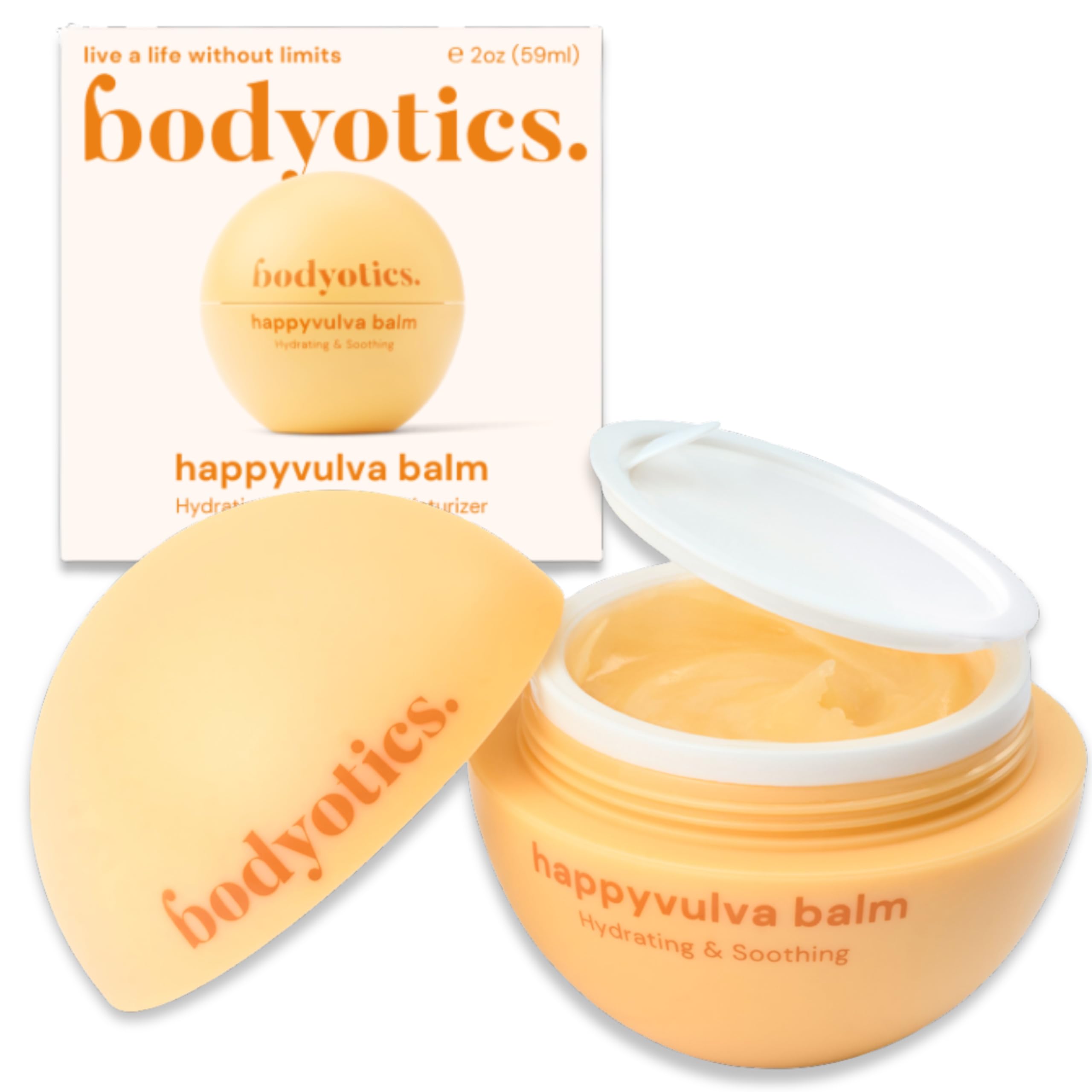 Bodyotics Vulva Balm - Fragrance-Free Vaginal Moisturizer for Dryness, Itching and Discomfort - No Hormones - Soothing Moisture Balm for Silky External Vulval Area - 2oz