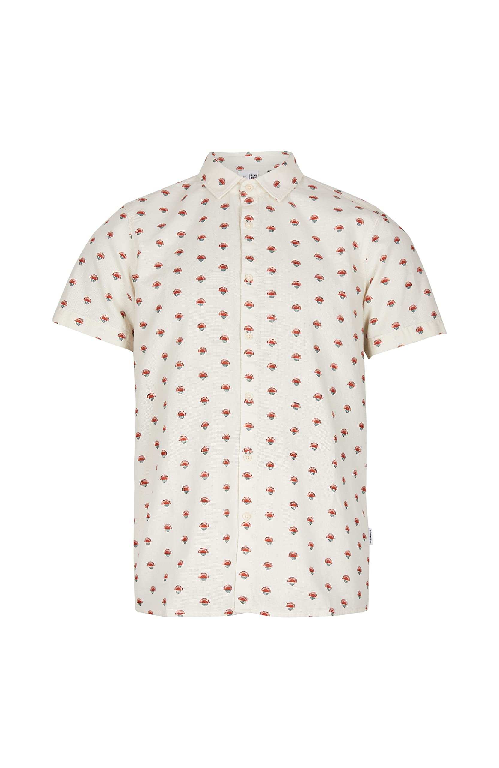 O'NEILL Shirts Shortsleeve AOP Chambray Shirt Shirt, 31012 White, Regular (Pack of 4) for Men