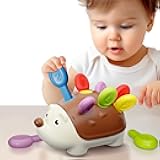 Fine Motor Toys for Toddlers 1-3, Baby Hedgehog Montessorri Learning Set, Educational Counting Sorter Toy, Development Infant Gifts 9 12 18 Month 1 2 3 Year Old Boys Girls Kids Babies