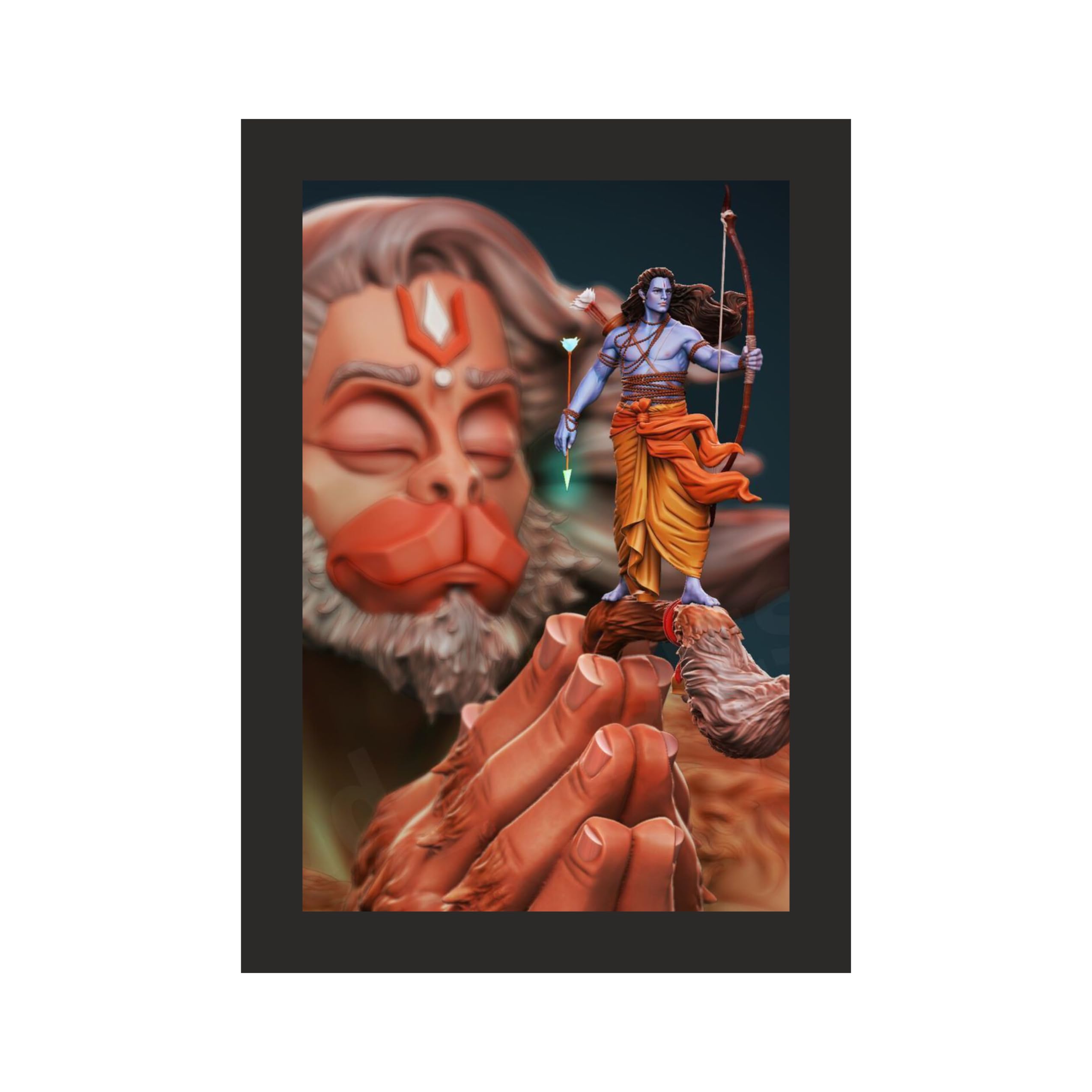 Lord Ram: Auspicious Divine Presence, 10x14 Inches