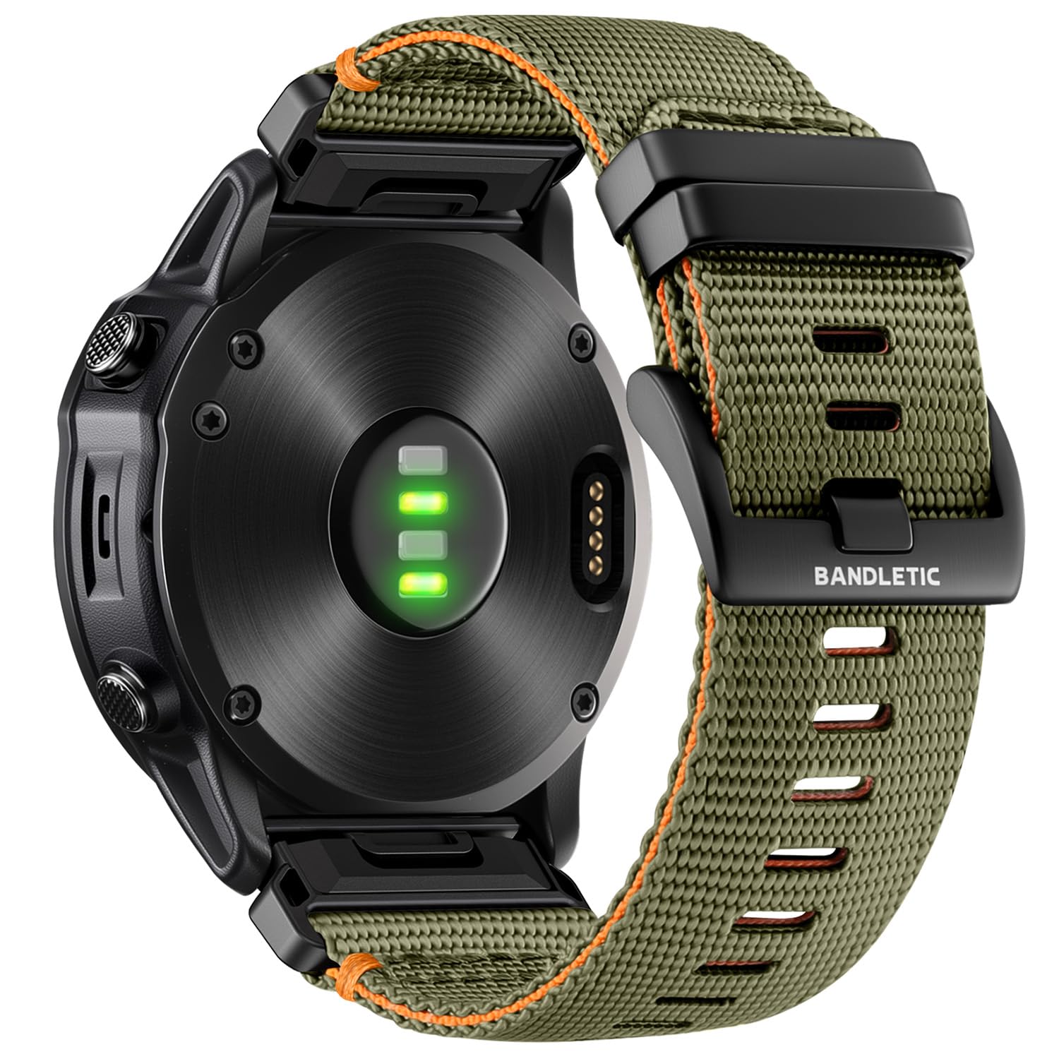 Bandletic Compatible with Garmin Fenix 8 51mm 6X 7X 5X Watch Strap - 26mm Quick Fit Rugged Nylon Bands for Fenix 7X 6X Pro/5X Plus/3/3 HR/Instinct 2X Solar 3 50mm /Enduro/Quatix/Tactix