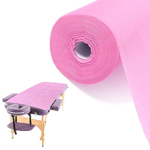 Buryeah 1 rollo de 50 sábanas desechables no tejidas para mesa de masaje, cubierta de cama para spa, tatuaje, salón de belleza, hoteles, 32 x 71