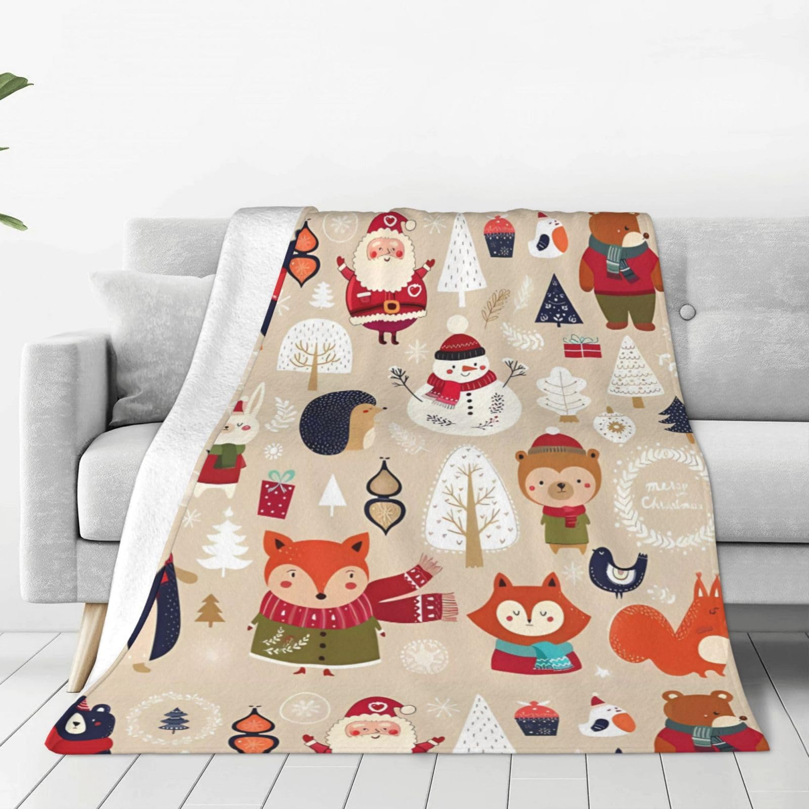 Couverture polaire flanelle chaude légère 127x101 cm plaid lit canapé toutes saisons