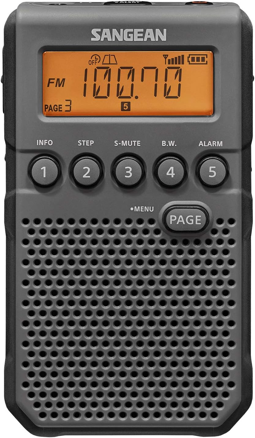 Sangean DT400W AM/FM Digital Weather Alert Pocket Radio