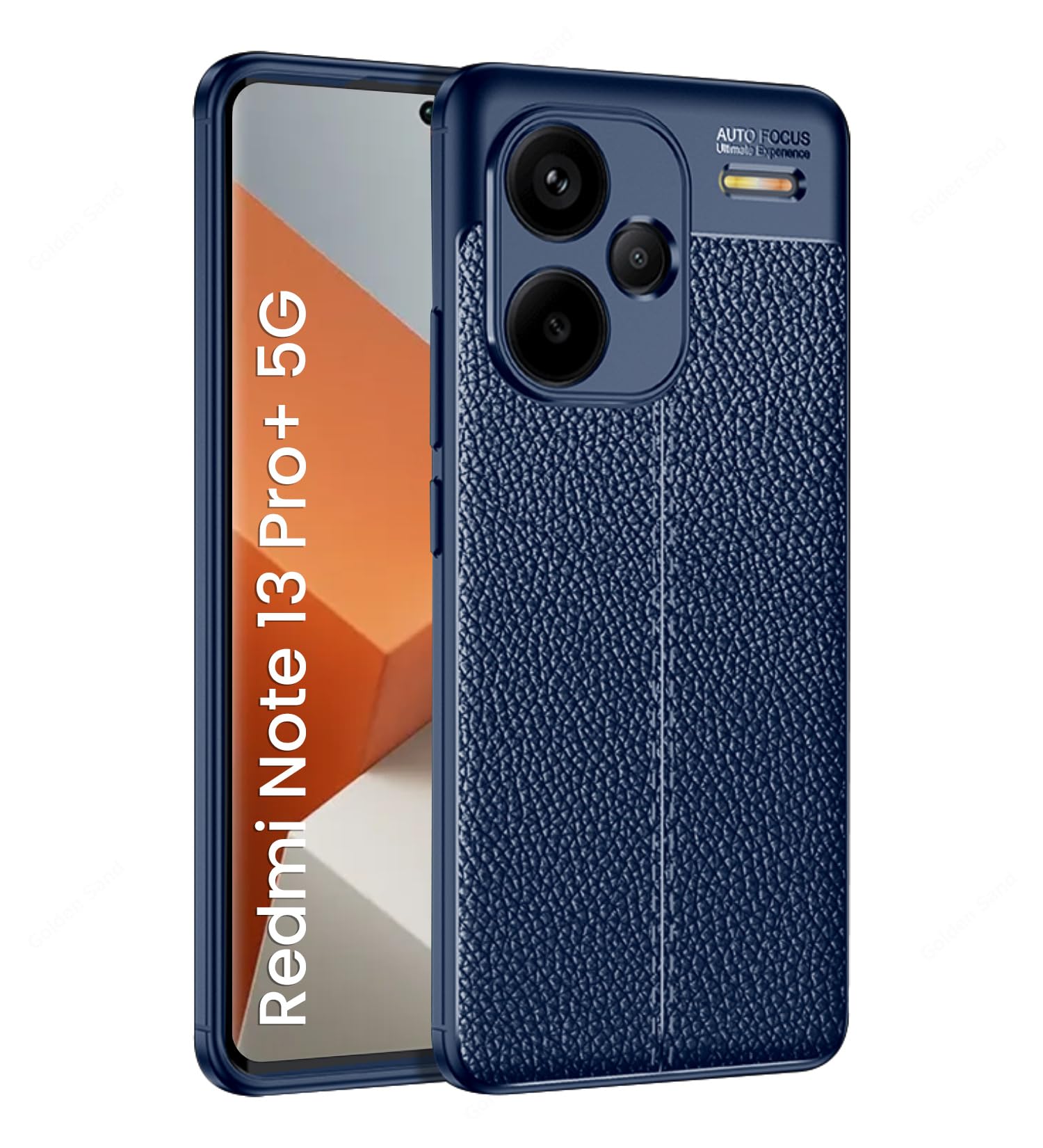 Golden Sand Cover Leather Texture Series Shockproof Armor TPU Back Cover Case for Redmi Note 13 Pro Plus 5G Mobile Phone, Blue (B0CSSXPSBY) Amazon Price History, Amazon Price Tracker