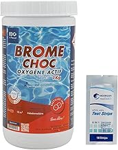 EDG by Aqualux Bromine Shock Tablets 20 g - 1 kg | Bromine Activator - Active Oxygen Shock - Chlorine-Free Disinfection Shock - Fast Dissolving + 10 Free HPS Tests 6 in 1
