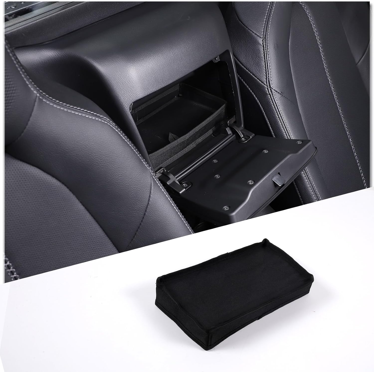 Car Seat Storage Box Compatible with Mazda MX-5 ND 2015-2023 Center Console Organizer Armrest Storage Box Tray Organizer Interior Accessories