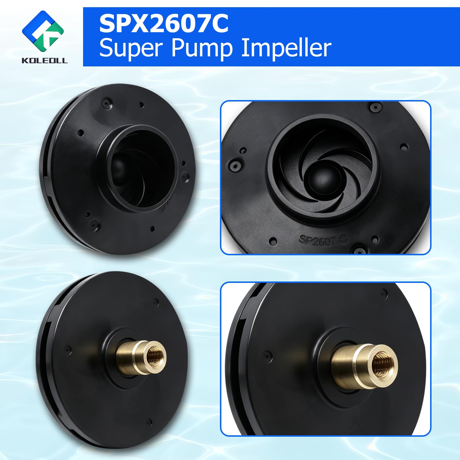 SPX2607C Super Pump Impulsor Super II Max Flo 1 HP se adapta a Hayward