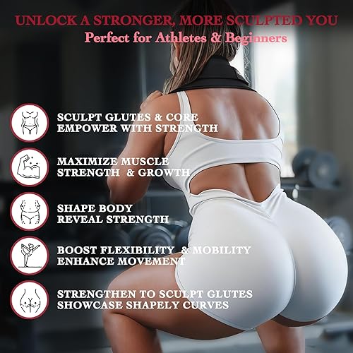 Miniatura 5 de Seektop Cinturón de empuje ajustable para cadera, antideslizante, acolchado para glúteos, se adapta a mancuernas y placas de pesas rusas de hasta