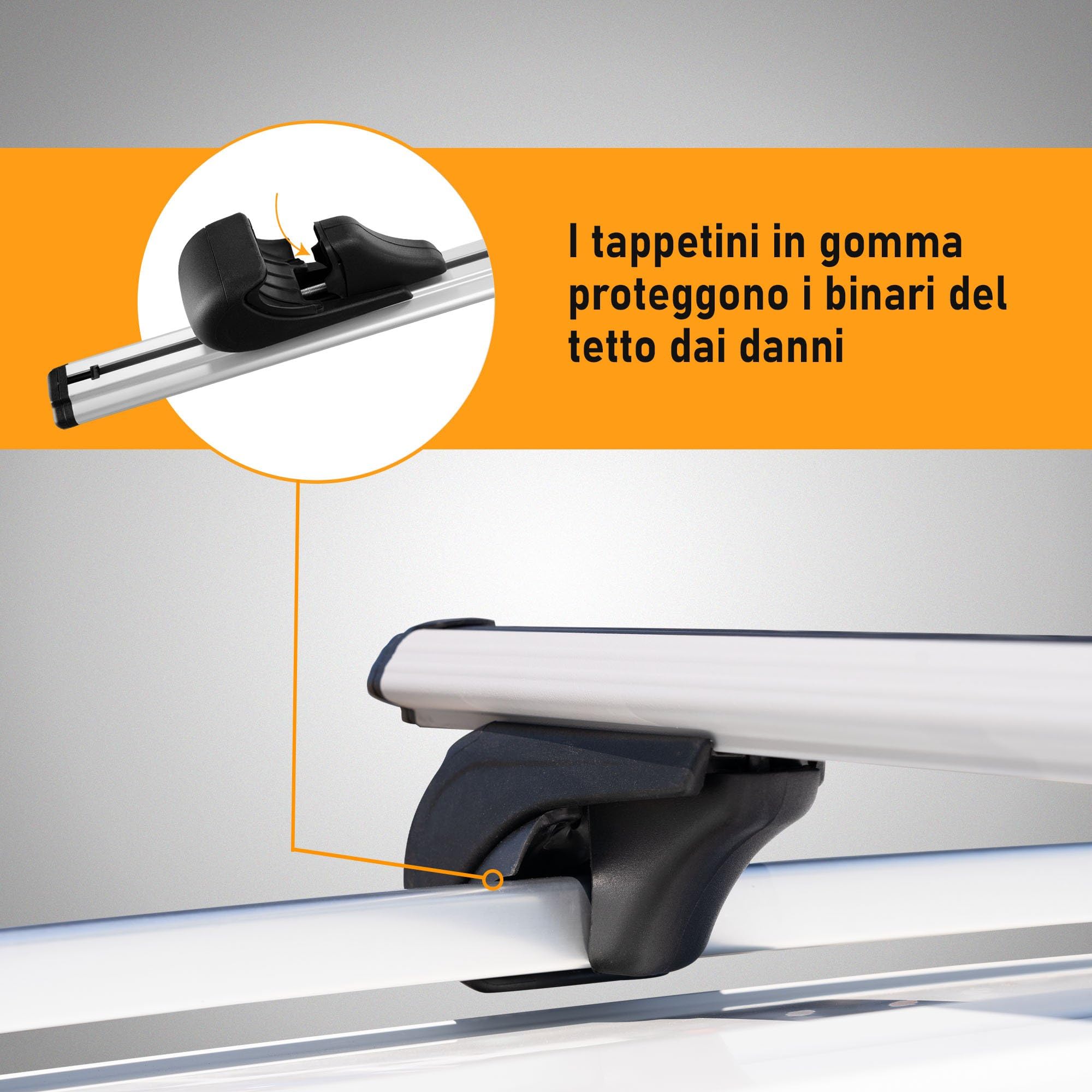 CHROMEMASTER Portapacchi da Tetto, Barre Tetto; Compatibile con Toyota RAV4 2016-2018; Per il Trasporto di Box da Tetto, Portabiciclette, Scala | Struttura Leggera e Resistente in Alluminio