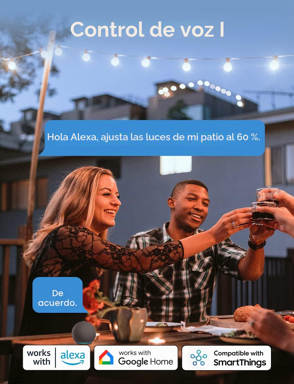 Meross Enchufe Inteligente Exterior Impermeable, WiFi Enchufe Exterior con 2 Tomas, Compatible con Alexa, Google Assistant y SmartThings, con Control Remoto