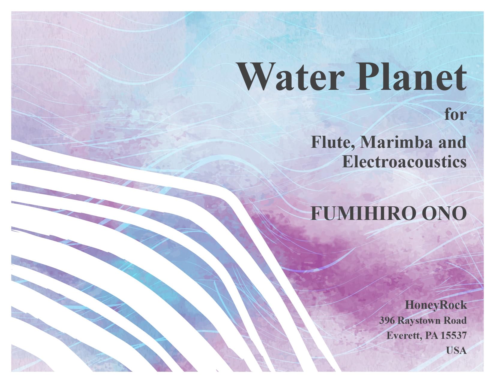 Water Planet pour flûte marimba et électroacoustique par Fumihiro Ono