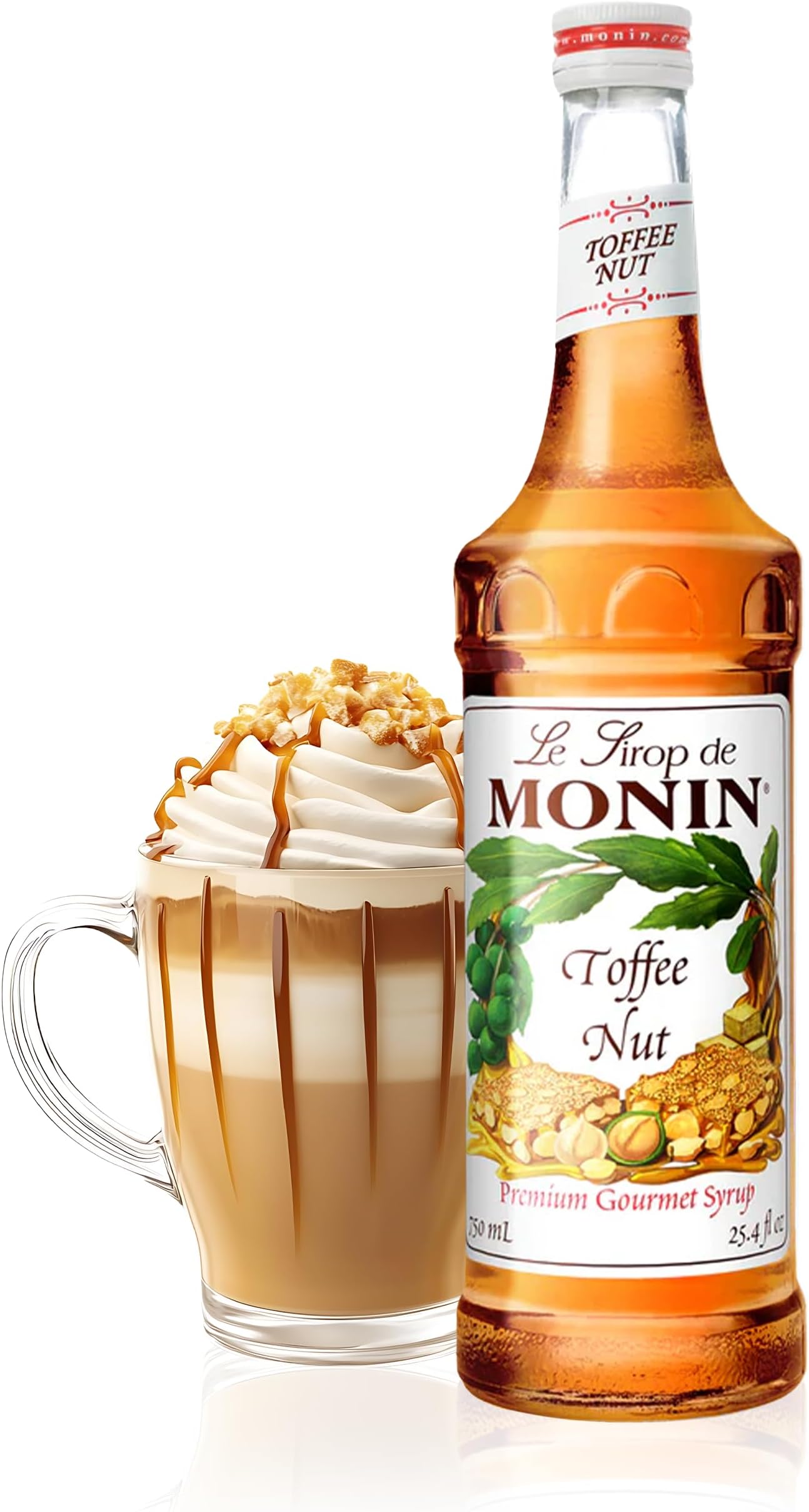 Toffee Nut Syrup, Bold and Buttery, Great for Coffee and Desserts, Gluten-Free, Non-GMO (750 ml)